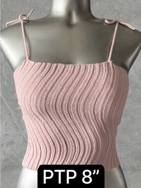 2 for $30 🆕Blush Pink Ribbed Tube Cami with Adjustable Straps
